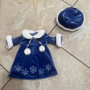 American Girl Bitty Baby Doll Silver Bells Dress and Hat